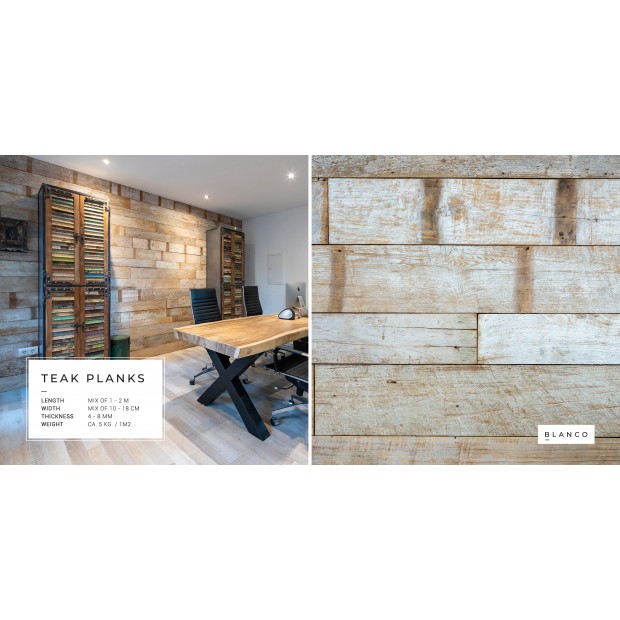 Planches en bois de teck